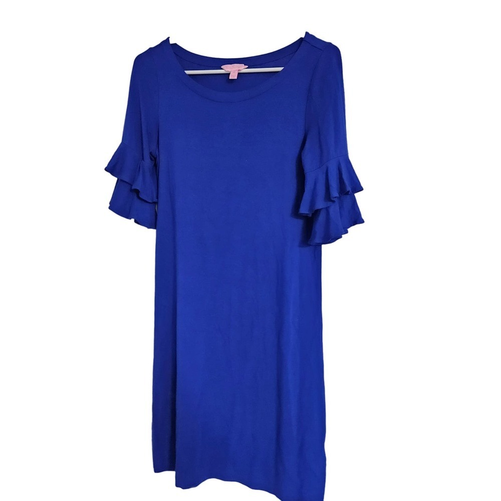 Lilly Pulitzer Blue Dress Ruffled Sleeve